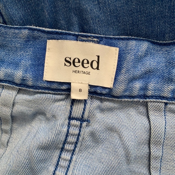Seed Heritage Denim-like skirt with buttons AUS8 (US4) - Picture 5 of 7